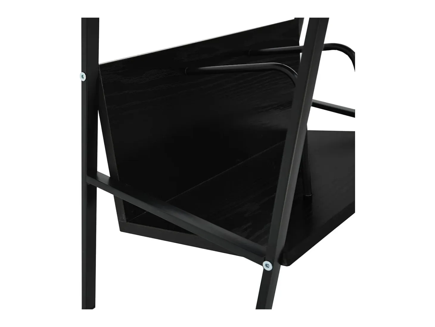 Estantería de 2 niveles madera de ingeniería negro 52x28x59 cm