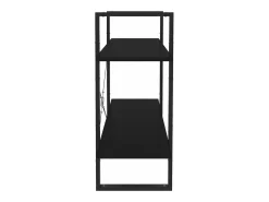 Estantería de 2 niveles madera contrachapada negro 100x30x70 cm