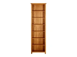 Estantería de 7 niveles madera maciza de roble 60x22x200 cm