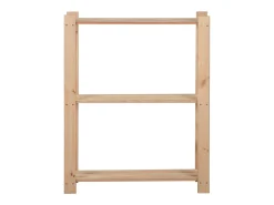 Estantería de 3 niveles madera pino maciza 60x28,5x90 cm ES741002