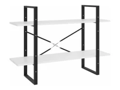 Estantería de 5 niveles madera ingeniería blanca 100x30x175 cm