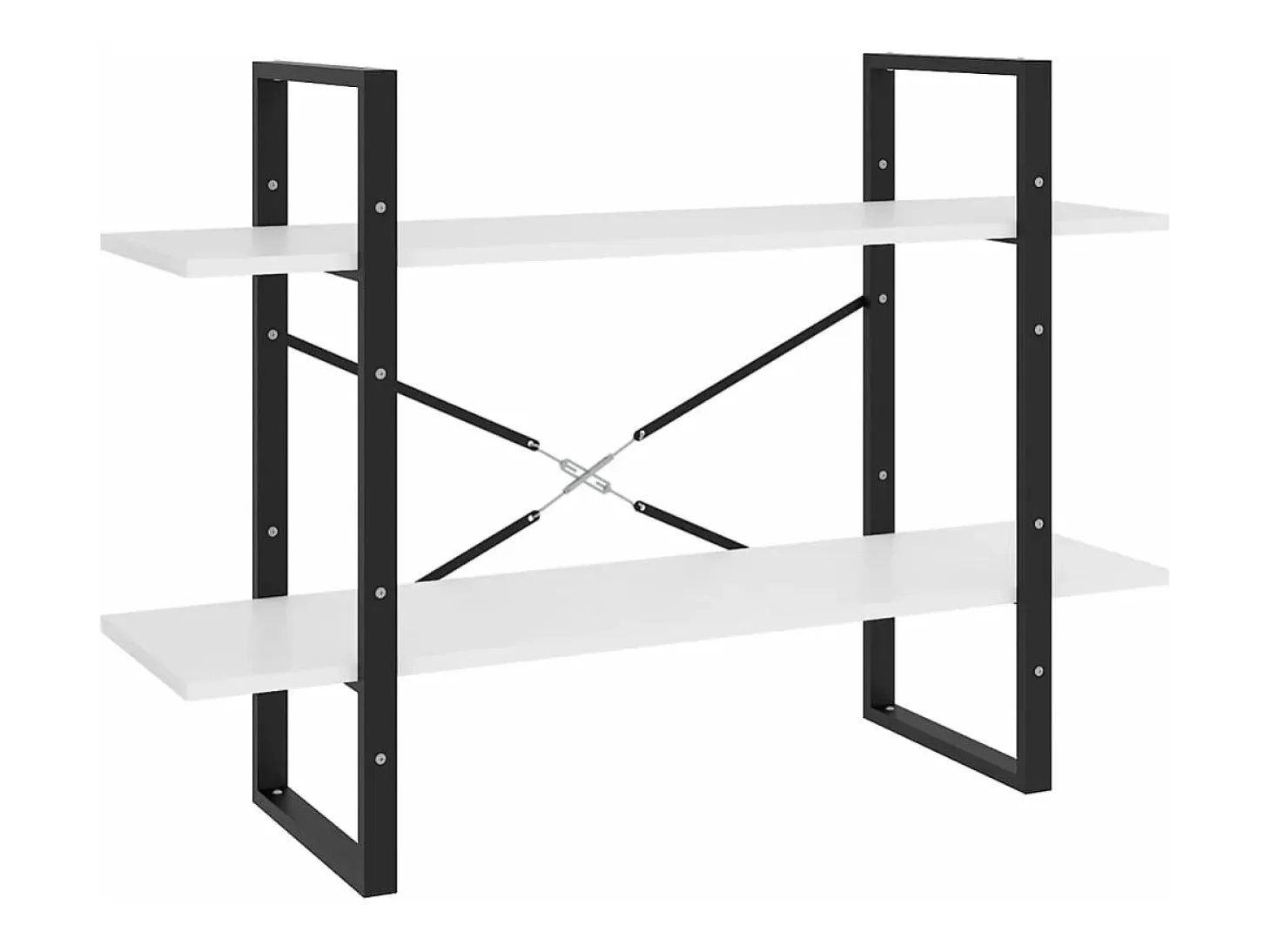 Estantería de 5 niveles madera ingeniería blanca 100x30x175 cm