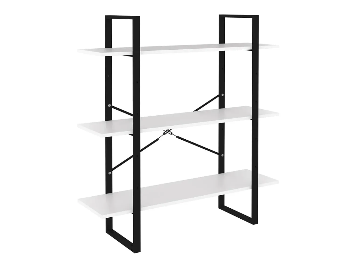 Estantería de 5 niveles madera ingeniería blanca 100x30x175 cm