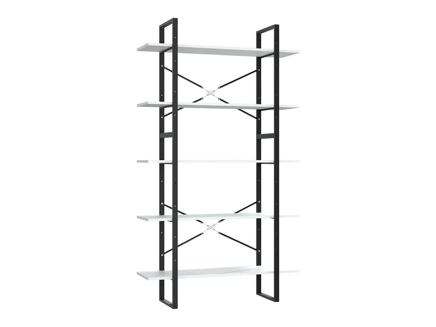 Estantería de 5 niveles madera ingeniería blanca 100x30x175 cm