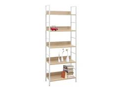 Estantería de 5 niveles madera ingeniería roble 60x27,6x158,5cm