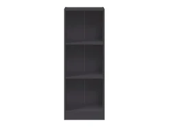 Estantería de 3 niveles madera contrachapada gris 40x24x108 cm