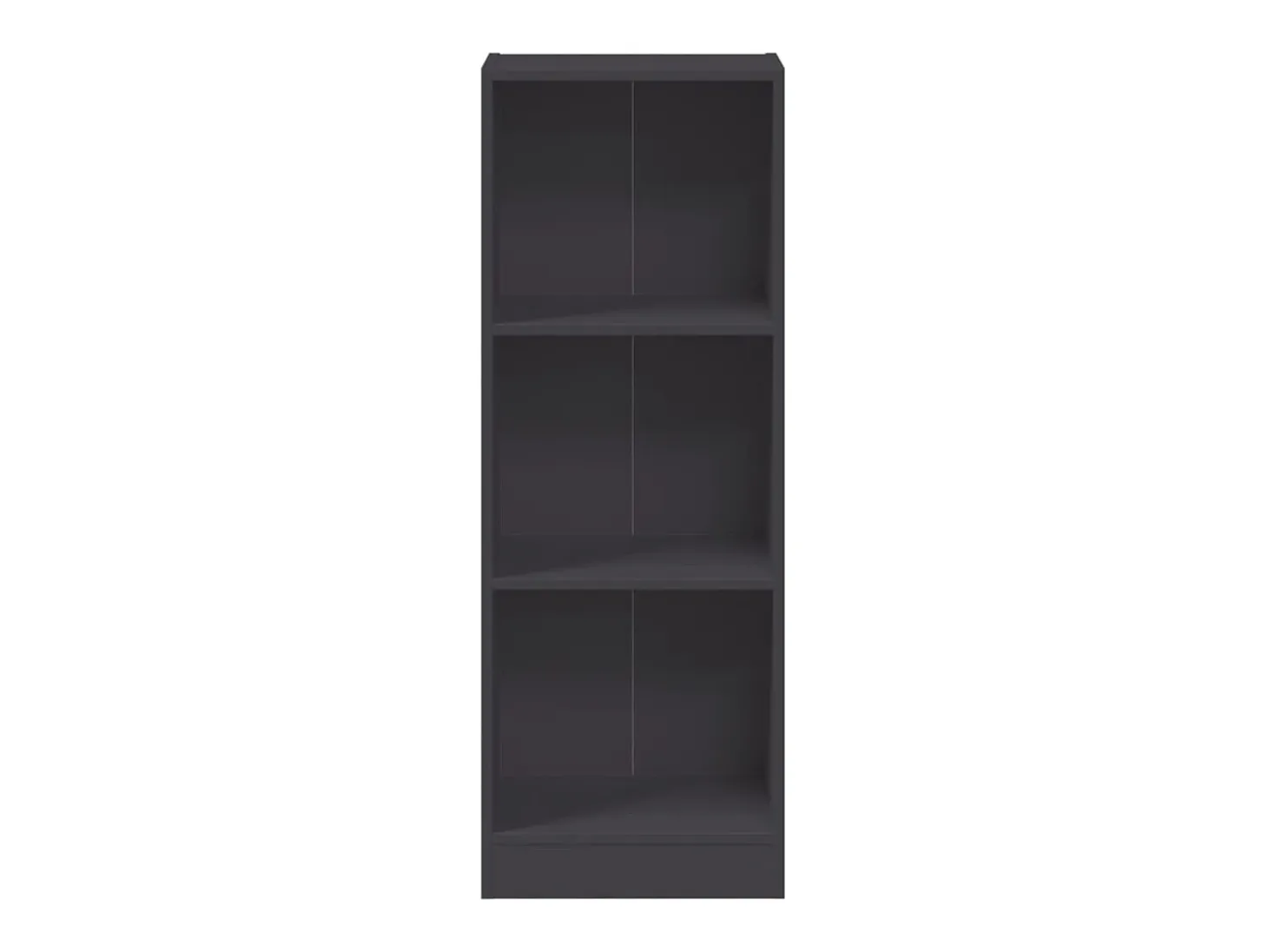 Estantería de 3 niveles madera contrachapada gris 40x24x108 cm