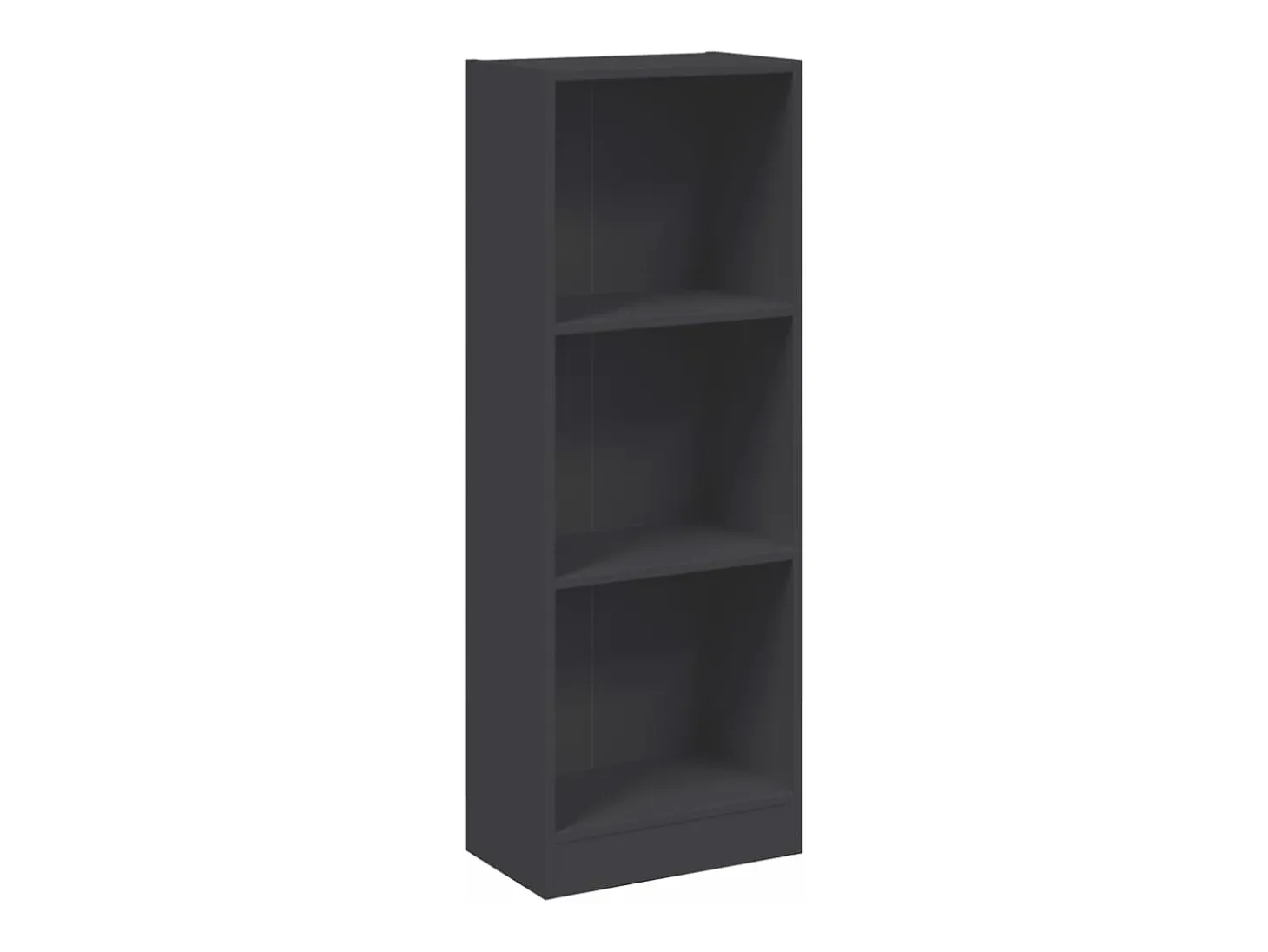 Estantería de 3 niveles madera contrachapada gris 40x24x108 cm