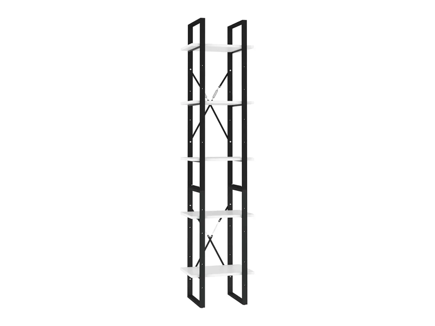 Estantería de 5 niveles madera contrachapada blanca 40x30x175cm