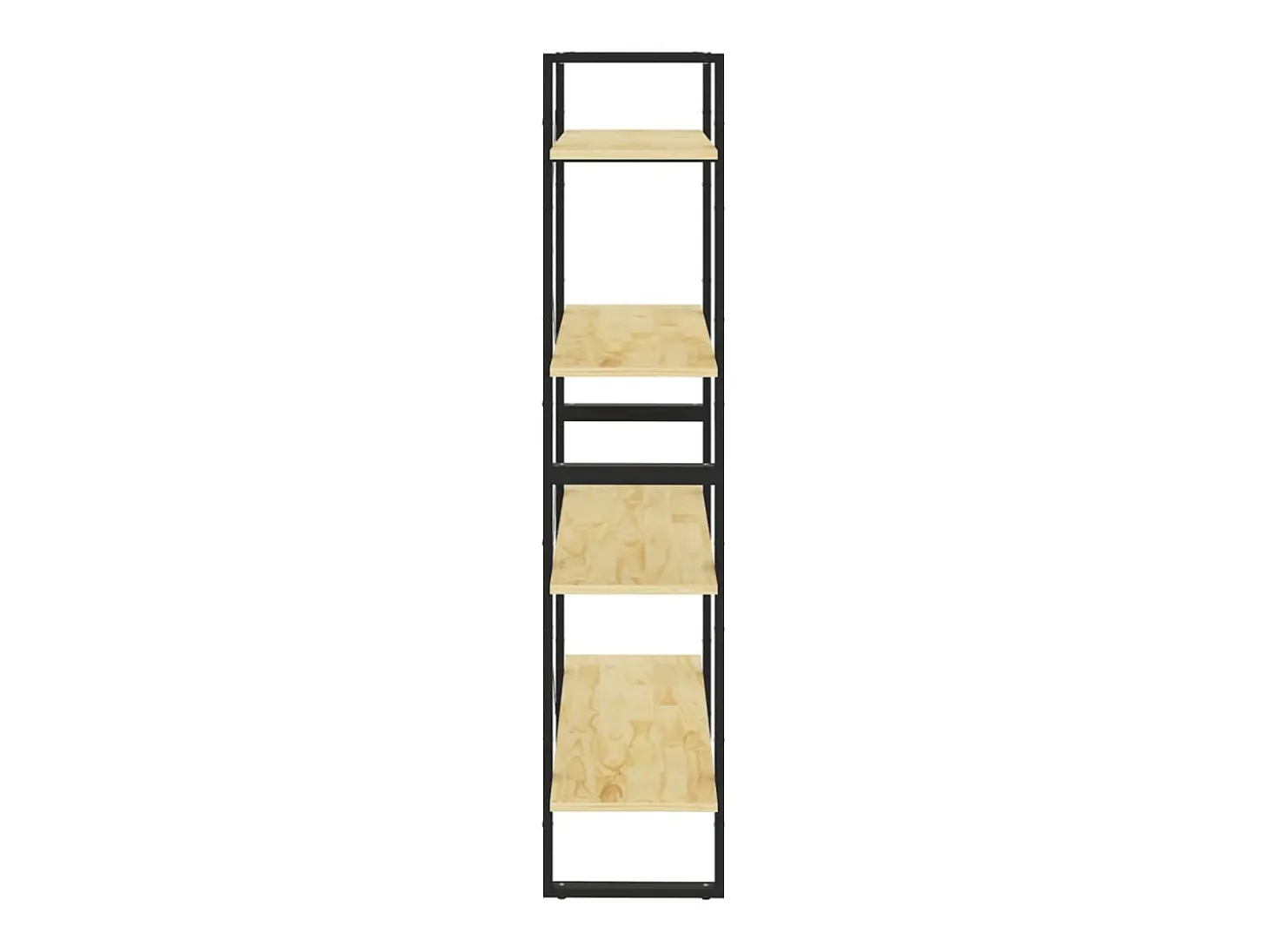 Estantería de 4 niveles madera maciza de pino 80x30x140 cm