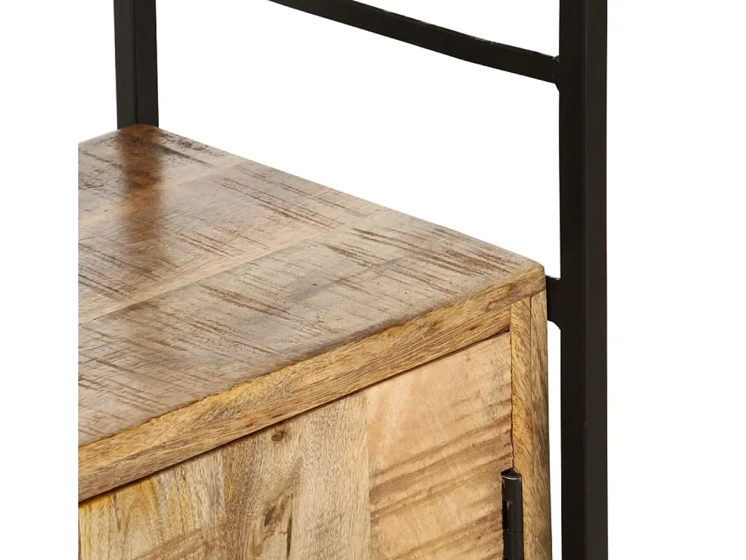 Estantería de 4 niveles madera de mango rugosa 80x30x180 cm