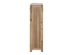 Estantería de 4 niveles madera maciza de acacia 80x30x110 cm