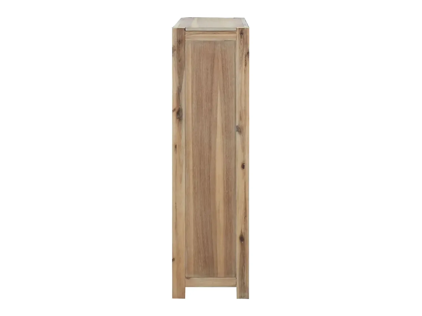 Estantería de 4 niveles madera maciza de acacia 80x30x110 cm