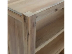 Estantería de 4 niveles madera maciza de acacia 80x30x110 cm