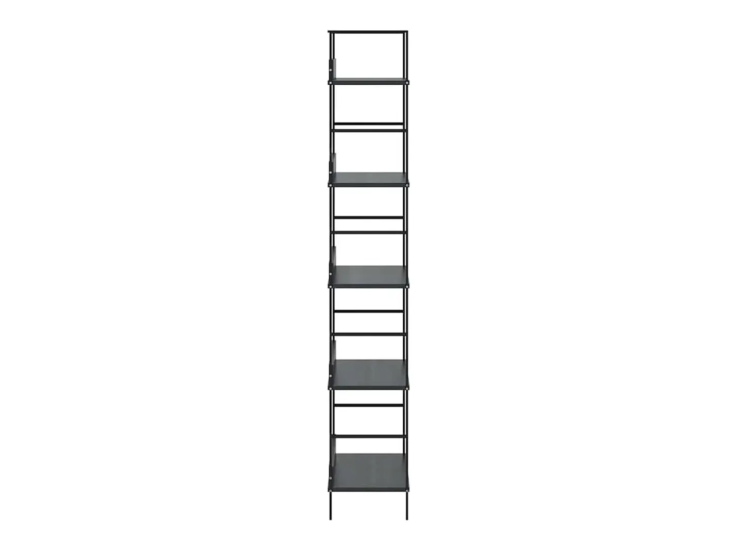 Estantería de 5 niveles madera ingeniería negro 60x27,6x158,5cm