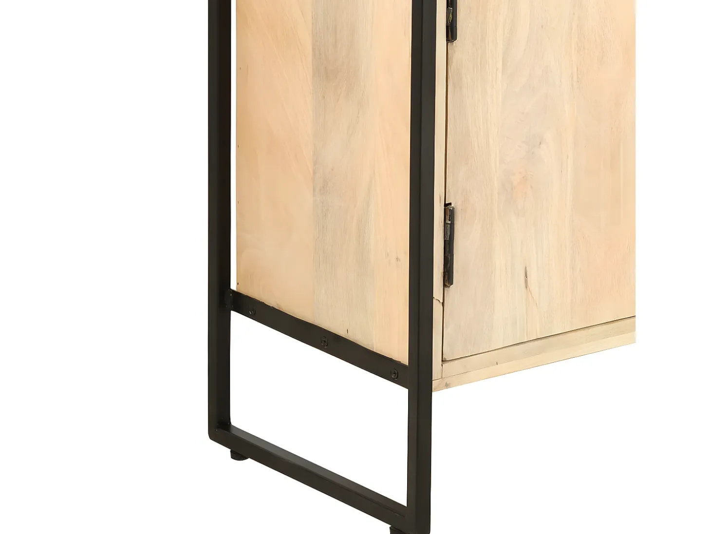 Estantería de 4 niveles madera maciza de mango 124x30x180 cm