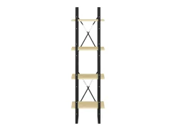 Estantería de 4 niveles madera maciza de pino 40x30x140 cm