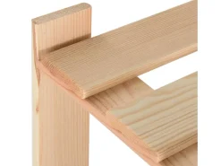 Estantería de 3 niveles madera pino maciza 80x28,5x90 cm ES389191
