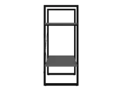 Estantería de 2 niveles madera contrachapada gris 60x30x70 cm