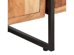 Estantería de 4 niveles madera maciza de acacia 124x30x180 cm