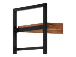 Estantería de 4 niveles madera maciza de acacia 124x30x180 cm