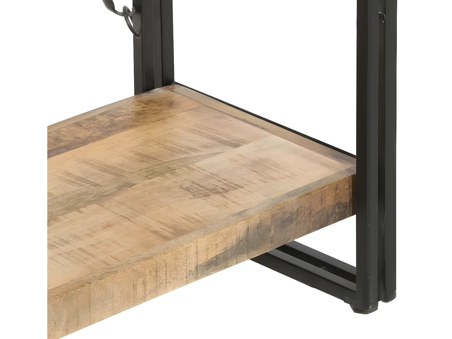 Estantería de 5 niveles madera maciza de mango 140x30x180 cm