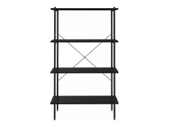 Estantería de 4 niveles negro 80x40x130 cm