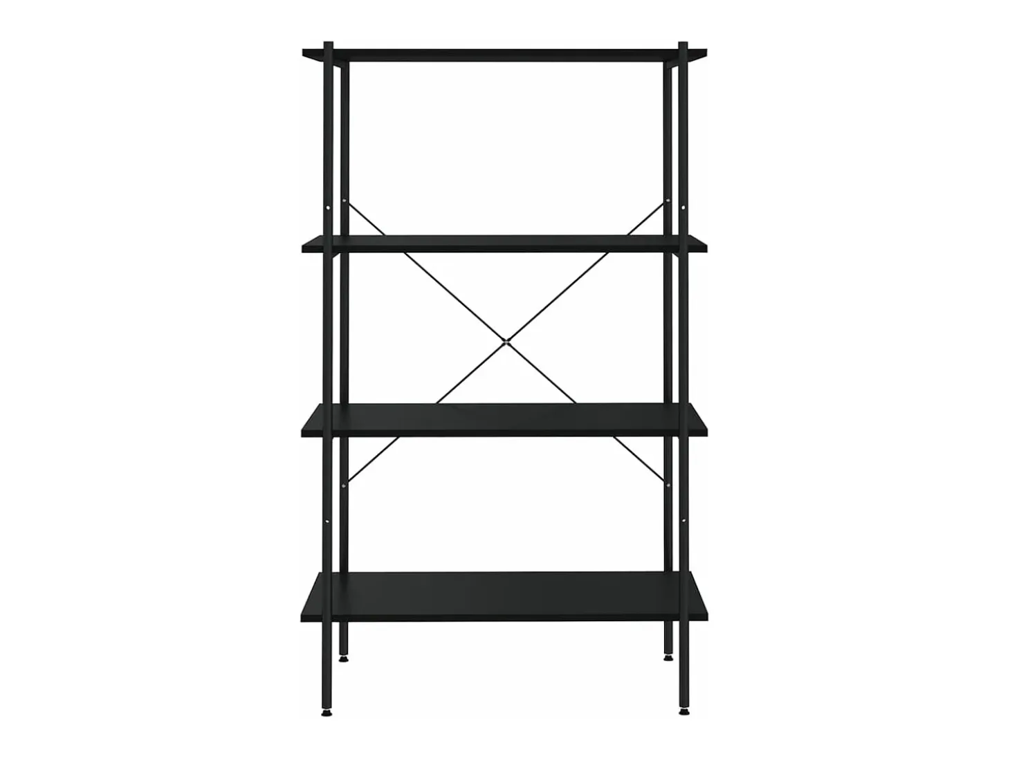 Estantería de 4 niveles negro 80x40x130 cm