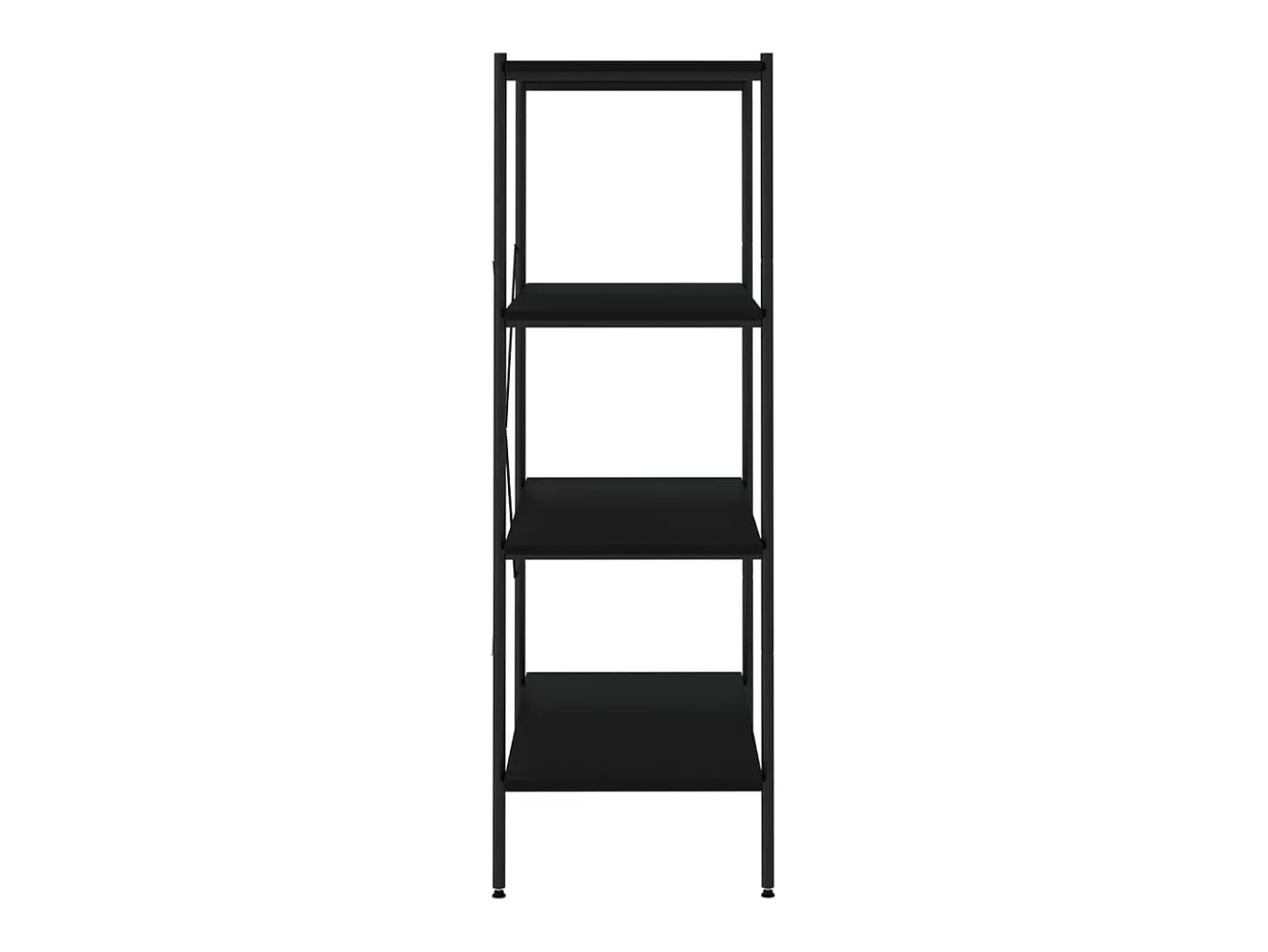 Estantería de 4 niveles negro 80x40x130 cm