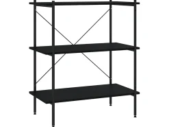 Estantería de 3 niveles negra 80x40x92 cm ES629287