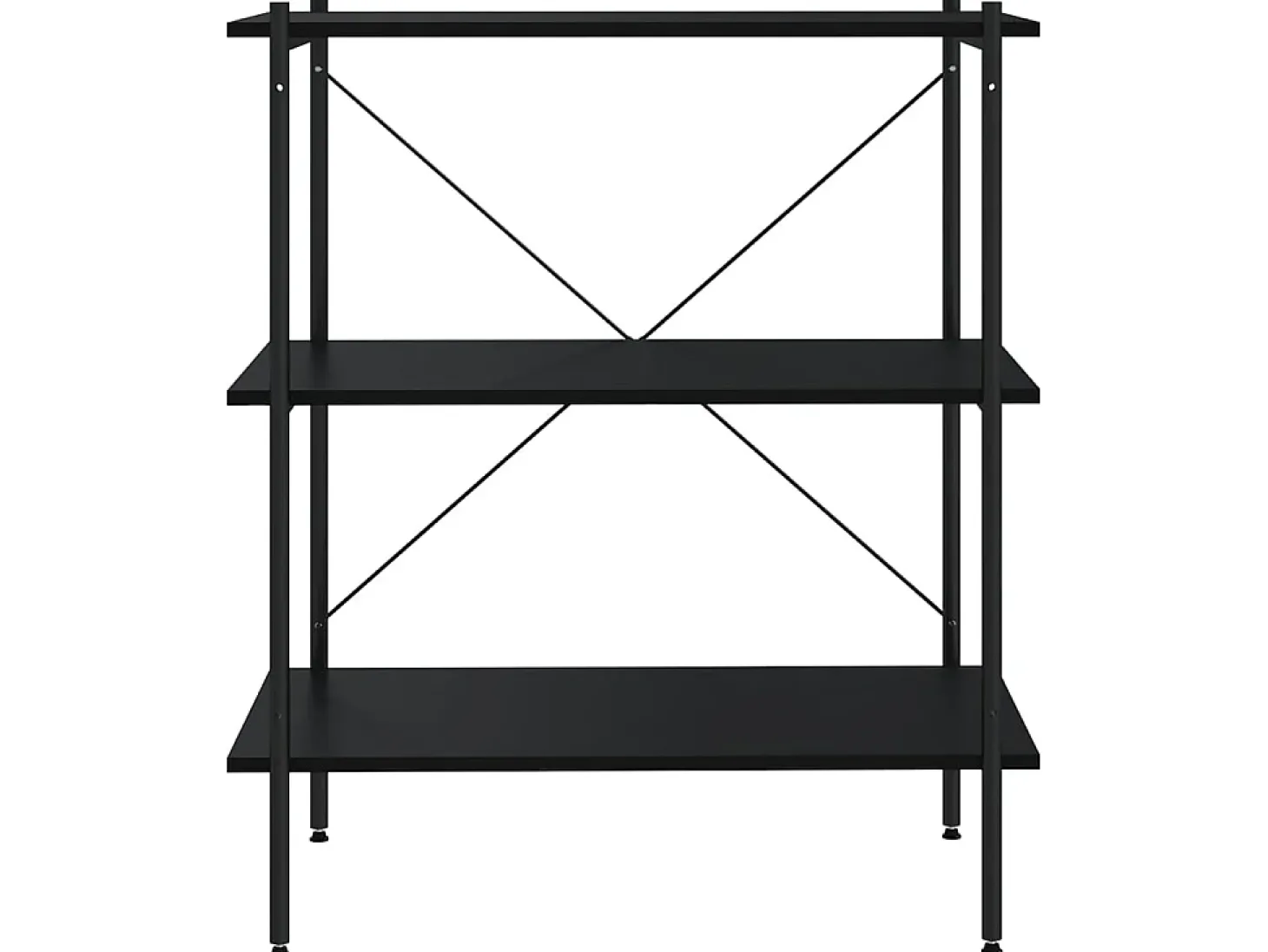 Estantería de 3 niveles negra 80x40x92 cm ES629287