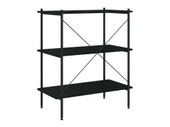 Estantería de 3 niveles negra 80x40x92 cm ES629287