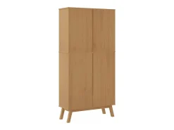 Estantería de 4 niveles OLDEN madera maciza de pino marrón