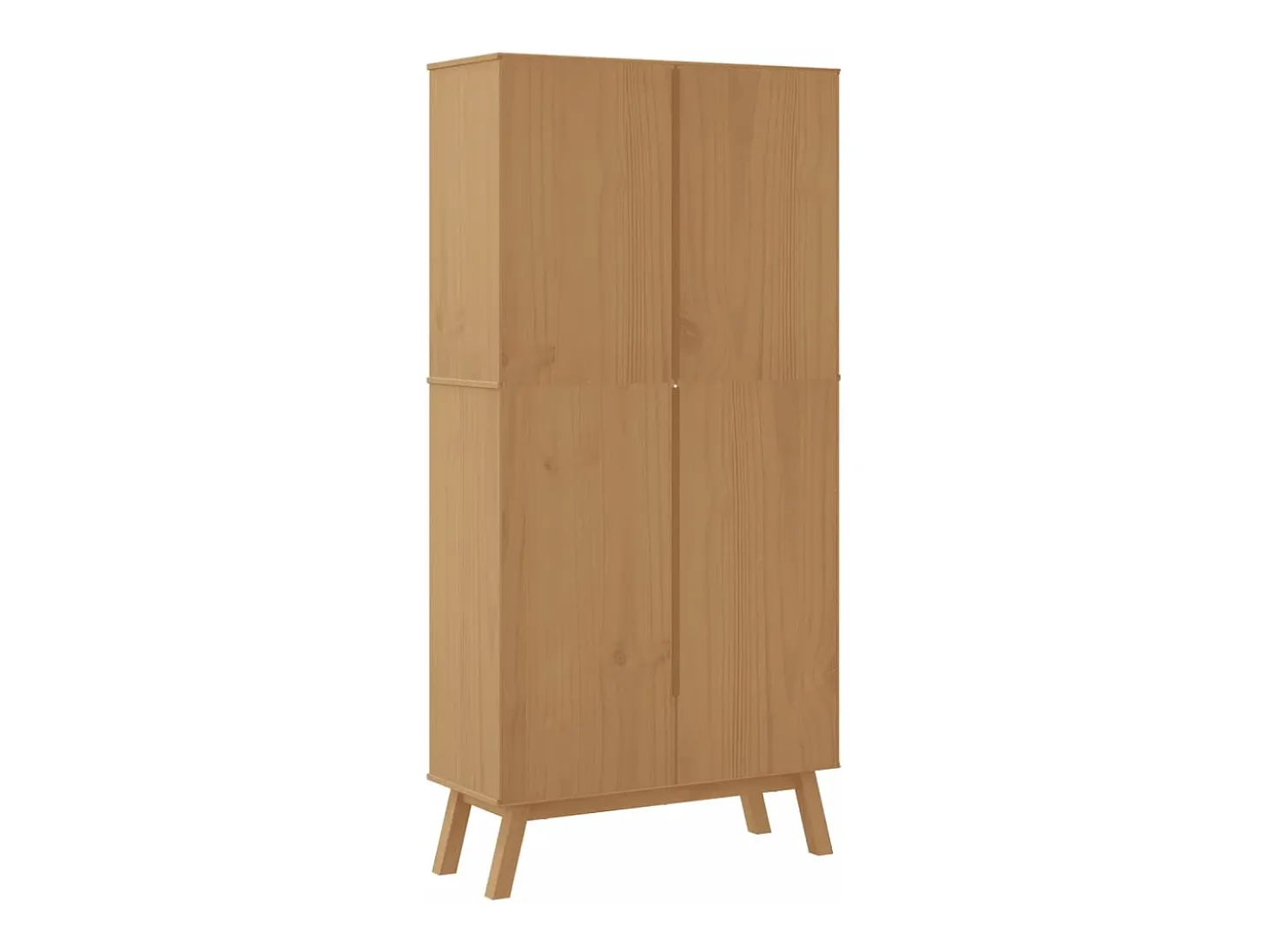 Estantería de 4 niveles OLDEN madera maciza de pino marrón
