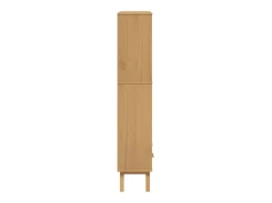 Estantería de 4 niveles OLDEN madera maciza de pino marrón