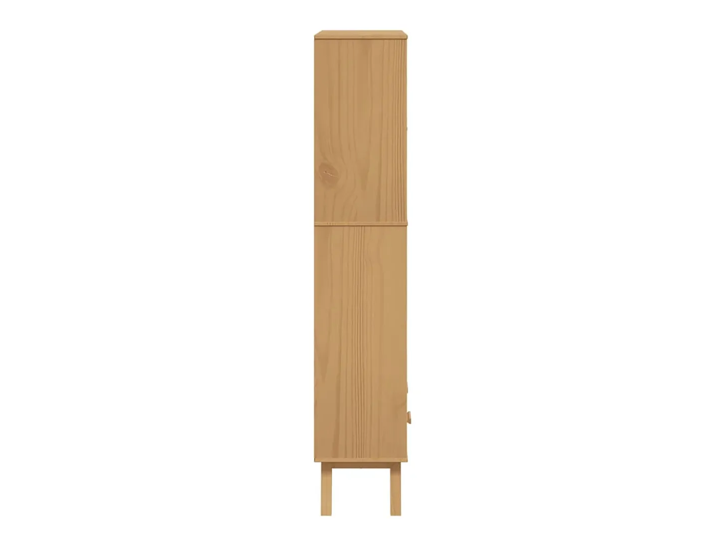 Estantería de 4 niveles OLDEN madera maciza de pino marrón
