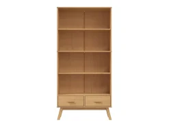 Estantería de 4 niveles OLDEN madera maciza de pino marrón