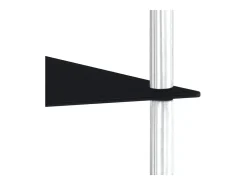 Estantería de 2 niveles vidrio templado negro 40x40x47cm ES854498