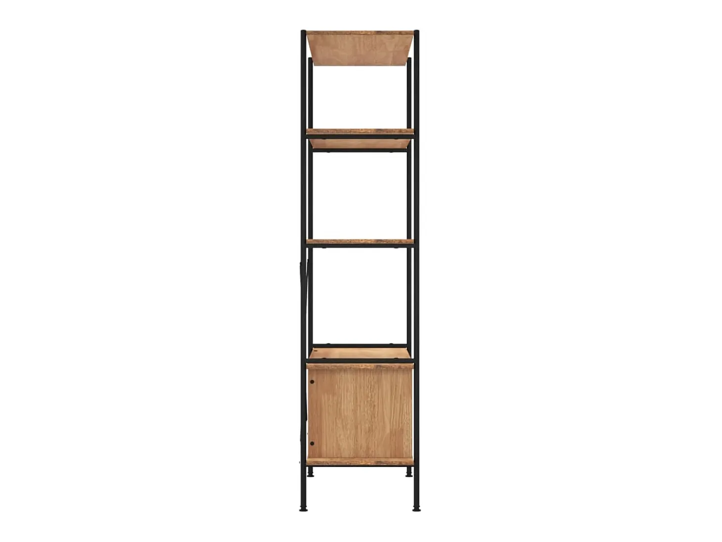 Estantería de 5 niveles 80x40x163cm Acero madera contrachapada