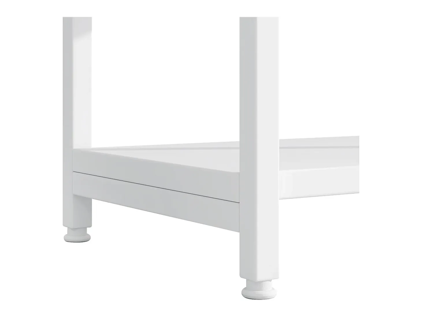 Estantería de acero y MDF de 160 x 30 x 180 cm - Diseño rectangular y arqueado - Color blanco