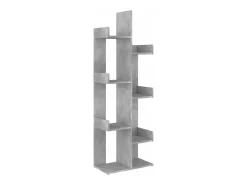 Estantería de aglomerado gris hormigón 48x25,5x140 cm