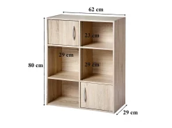 Estantería de almacenaje 4 estantes 2 puertas