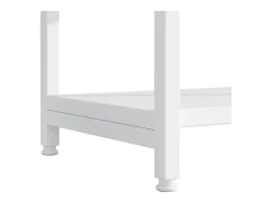 Estantería de almacenaje moderna de estilo minimalista - 160 x 30 x 180 cm - MDF + metal - blanco