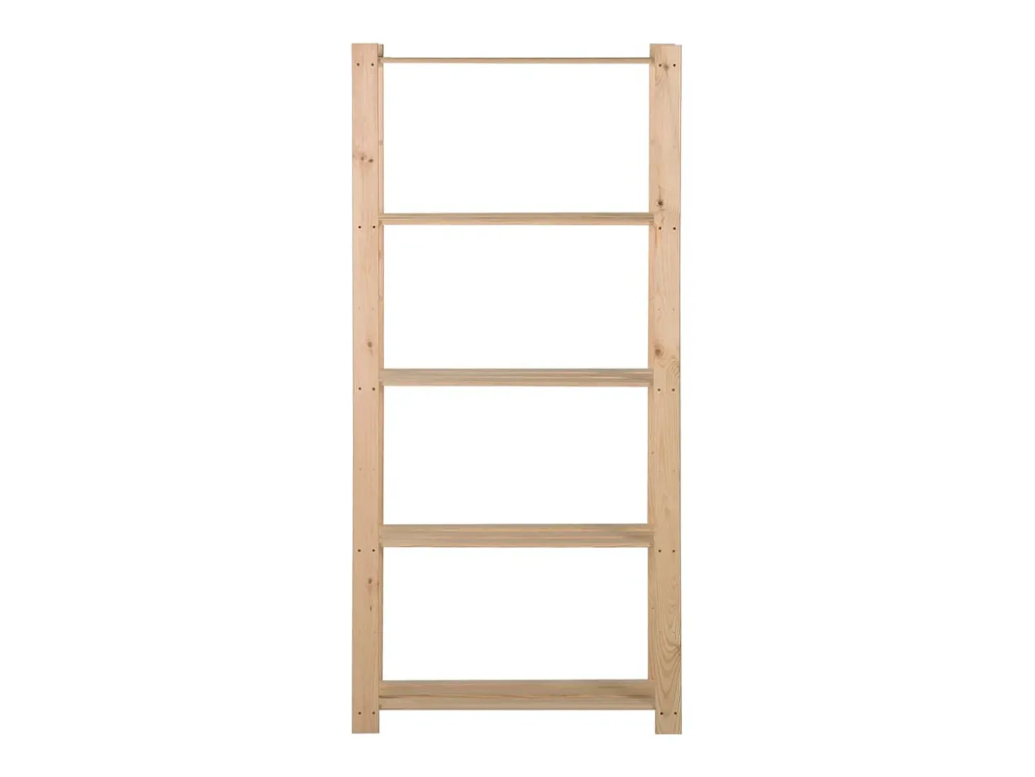 Estantería de almacenamiento de 5 niveles 170 cm madera maciza de pino 02_0000660