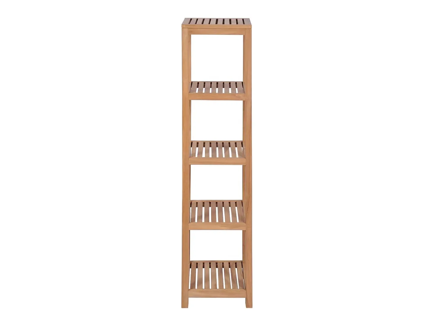 Estantería de baño 4 niveles madera teca maciza 42x42x165 cm