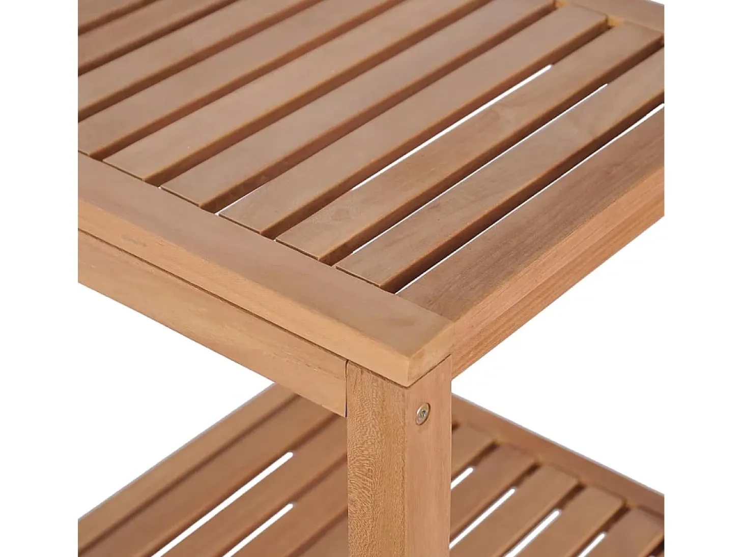 Estantería de baño 4 niveles madera teca maciza 42x42x165 cm
