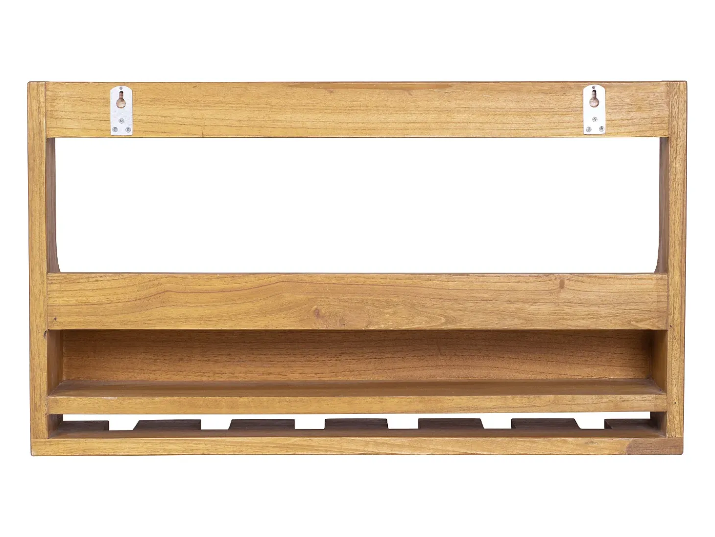 Estantería de botellas y copas vintage - Madera de Mindi - L. 70 x An. 15 x Al. 40 cm - VIDAGO