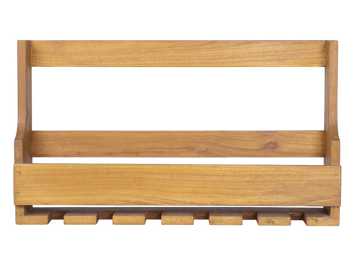 Estantería de botellas y copas vintage - Madera de Mindi - L. 70 x An. 15 x Al. 40 cm - VIDAGO