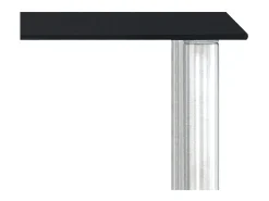 Estantería de cocina vidrio templado negro 45x16x26 cm ES619038