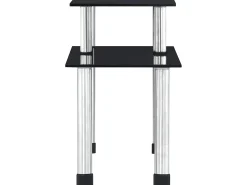 Estantería de cocina vidrio templado negro 45x16x26 cm ES619038